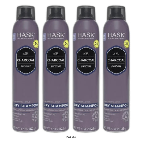 Hask Charcoal Purifying Dry Shampoo - 4.3oz (Pack of 4)