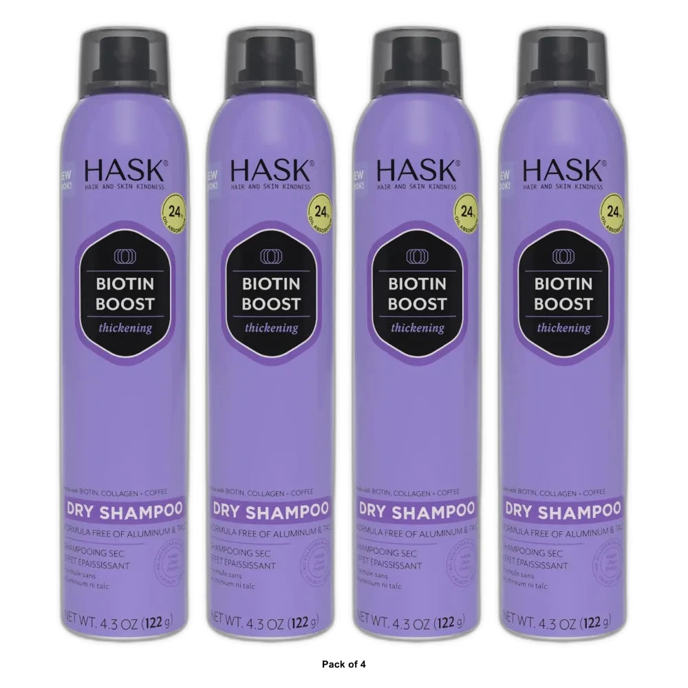 Hask Biotin Thickening Dry Shampoo - 4.3oz (Pack of 4)