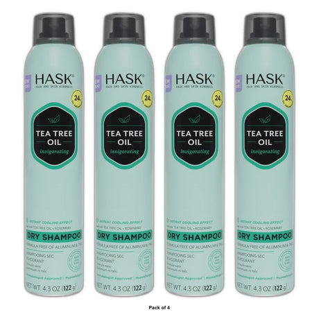 Hask Tea Tree Dry Shampoo - 4.3oz (Pack of 4)
