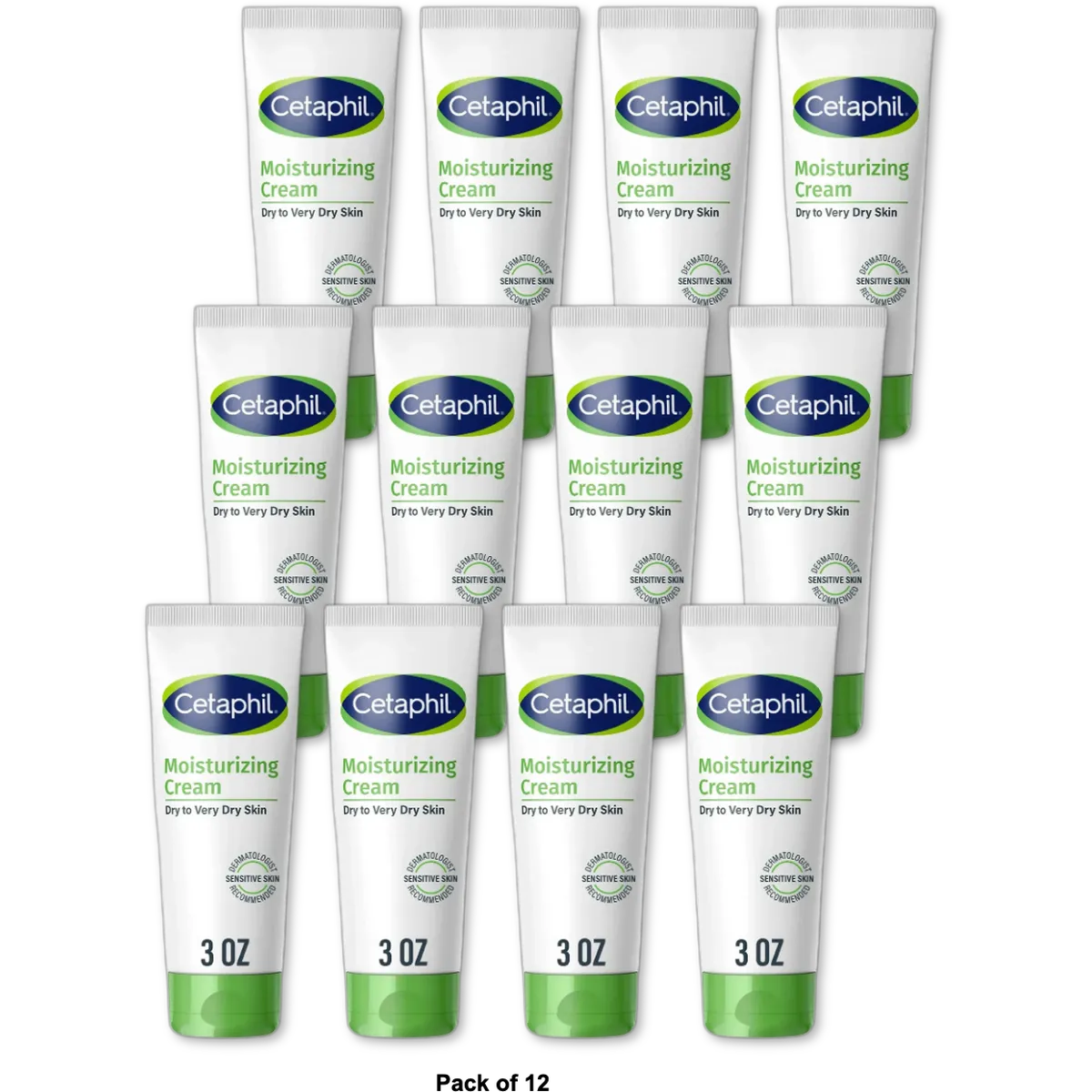 Cetaphil Body Moisturizing Cream for Very Dry to Dry Skin 3Oz (Pack of 12)