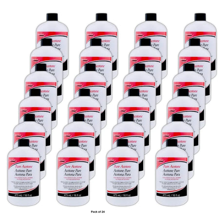 Super Nail Pure Acetone AS SHOWN 16 Fl Oz (Pack of 24)