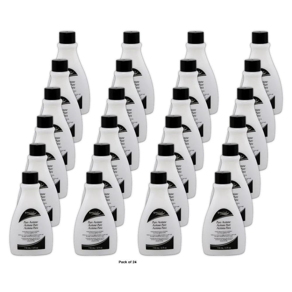 Super Nail Pure Acetone Polish Remover 4 Oz (Pack of 24)