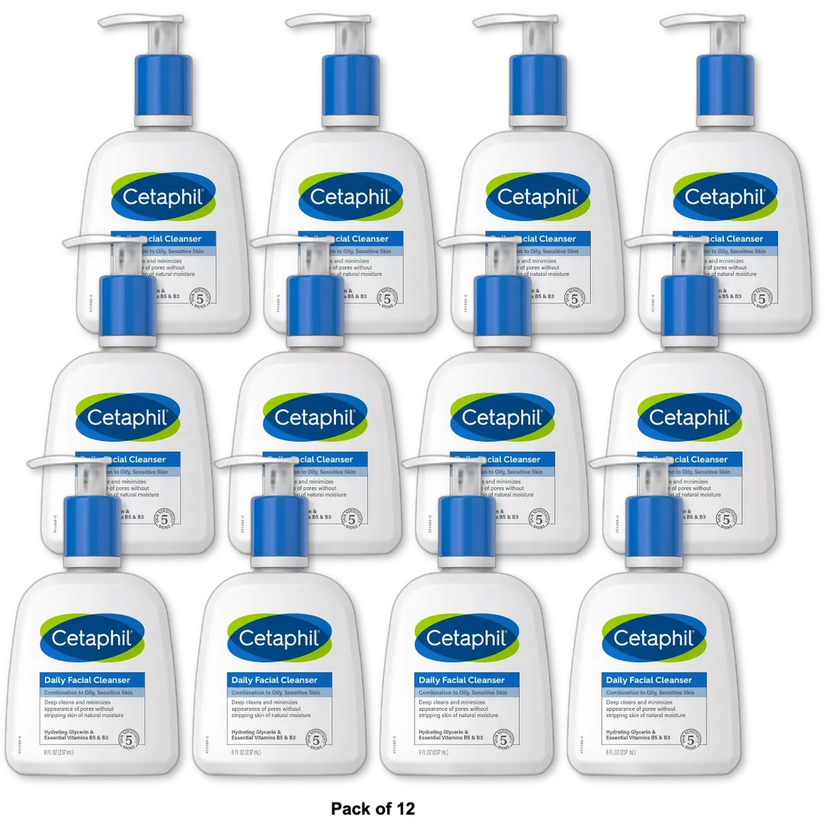 Cetaphil Daily Facial Cleanser 8Oz (Pack of 12)
