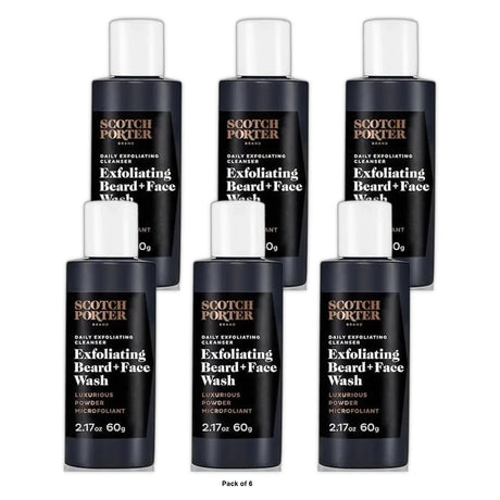 Scotch Porter Exfoliating Beard And Face Cleanser For Men 2.17 Oz (Pack of 6)
