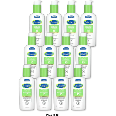 Cetaphil Daily Facial Moisturizer with Broad Spectrum Sunscreen SPF 15 4Oz (Pack of 12)