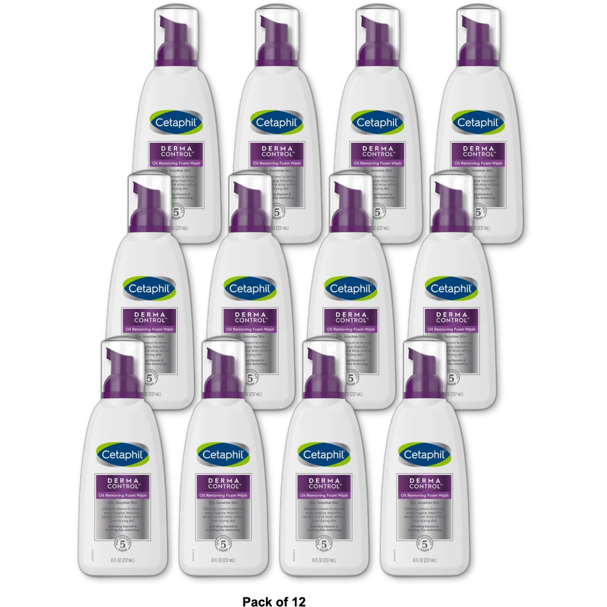 Cetaphil Derma Control Oil Control Foam Wash8Oz (Pack of 12)