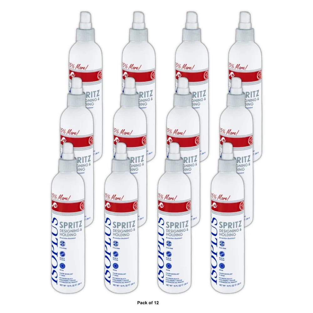 Isoplus Designing & Holding Fast Drying Hair Spritz 10 oz. Female (Pack of 12)