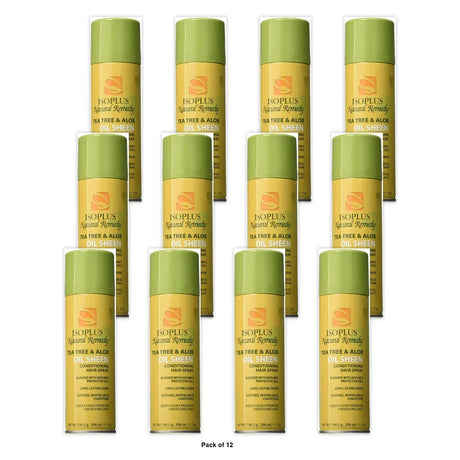 Isoplus Natural Remedy Tea Tree Aloe Oil Sheen Spray 7 oz. (Pack of 12)