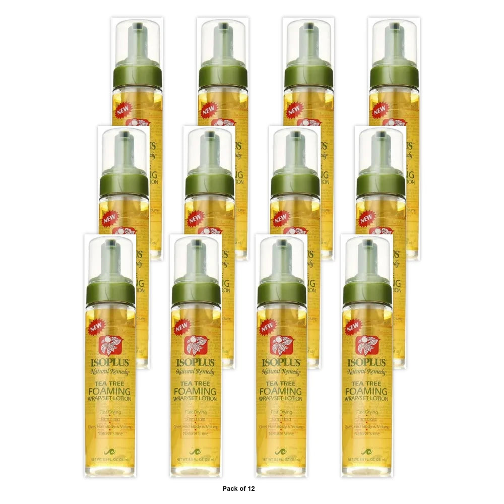 Isoplus Natural Remedy Tea Tree Foaming Wrap/Set Lotion 8.5 oz (Pack of 12)