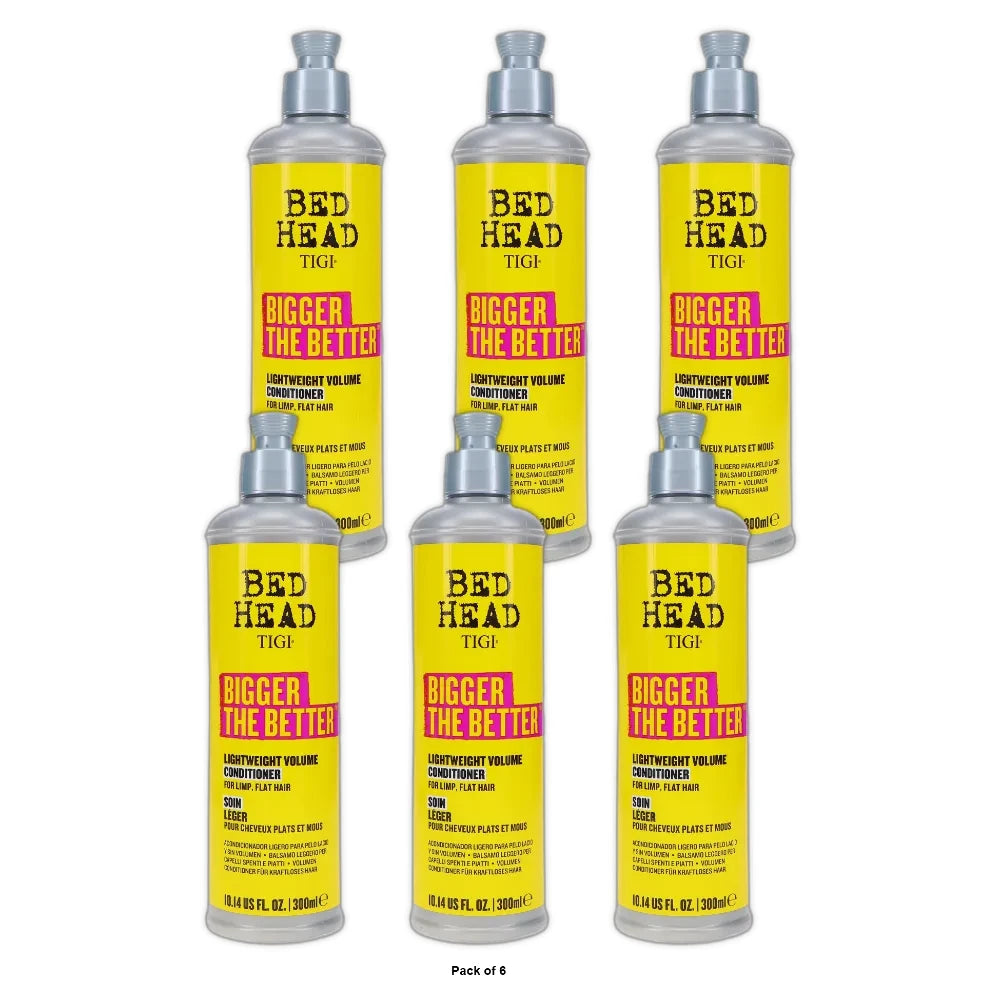 TIGI Bed Head Bigger The Better Lightweight Volume Conditioner 10.14 oz (Pack of 6)