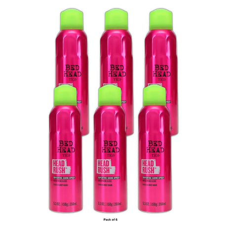 Bed Head by TIGI Headrush Shine Hair Spray for Smooth Shiny Hair 5.3 oz (Pack of 6)