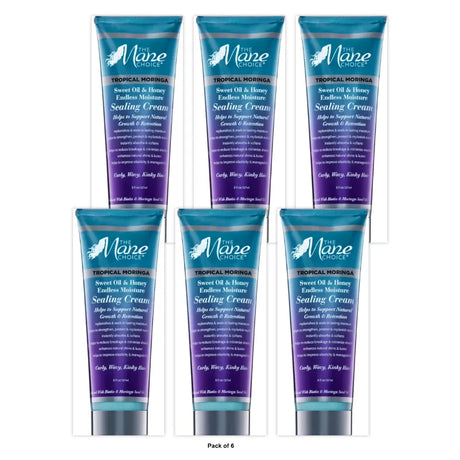 The Mane Choice Daily Moisturizer & Sealing Cream Tropical Moringa Oil & Honey - 8. Oz (Pack of 6)
