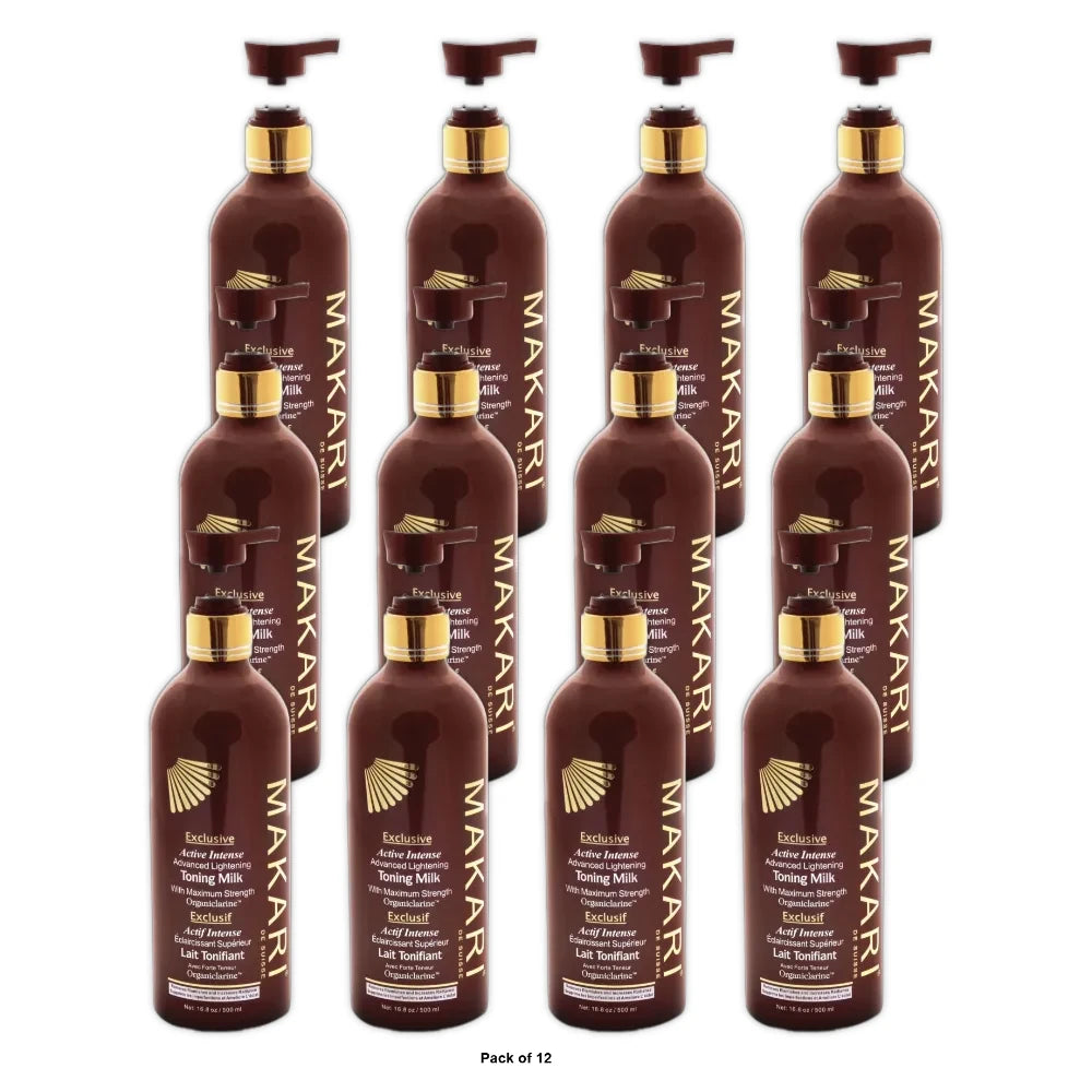 Makari Exclusive Tone Boosting Body Milk 16.8 oz (Pack of 12)