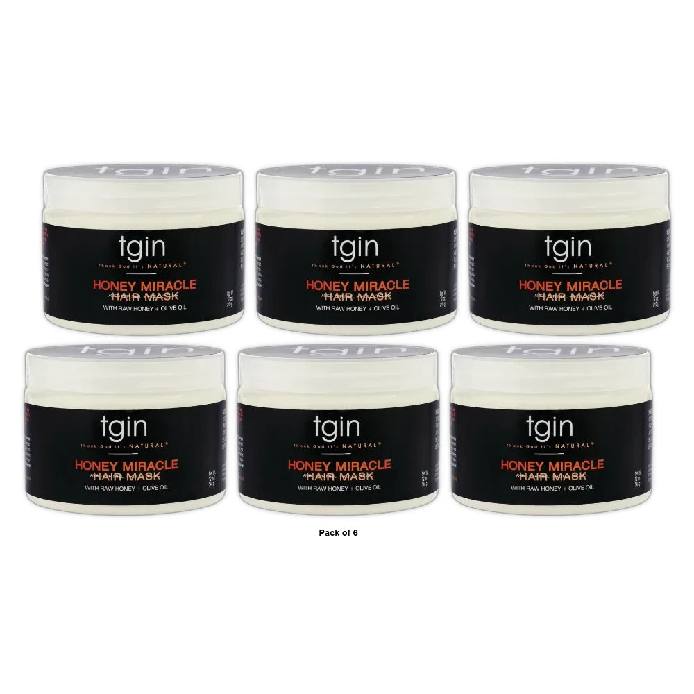 Thank God It s Natural (Tgin) Honey Miracle Hair Mask Deep Conditioner Moisturi 12 Oz (Pack of 6)