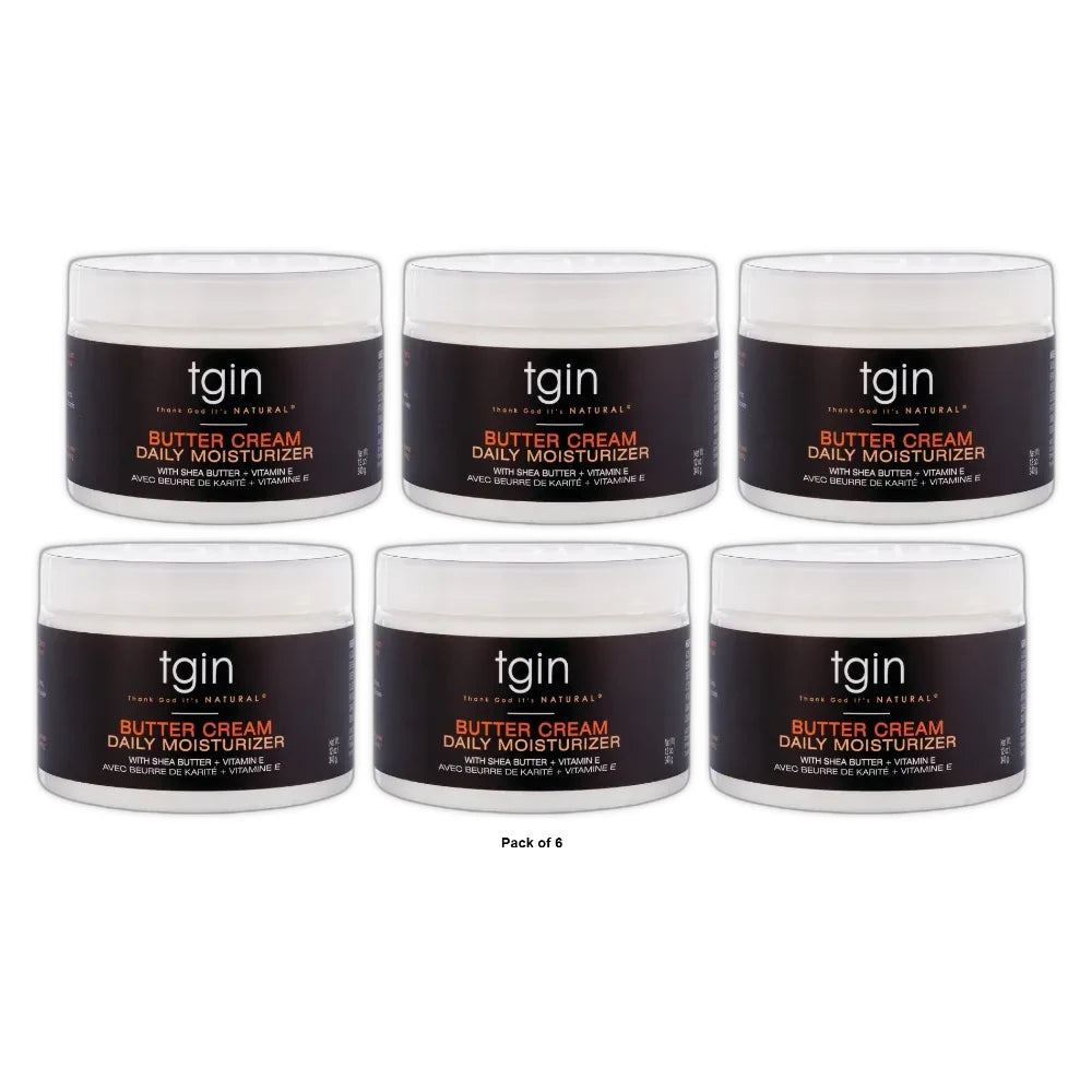 TGIN Butter Cream Daily Moisturizer with Shea Butter + Vitamin E - 12 fl oz (Pack of 6)