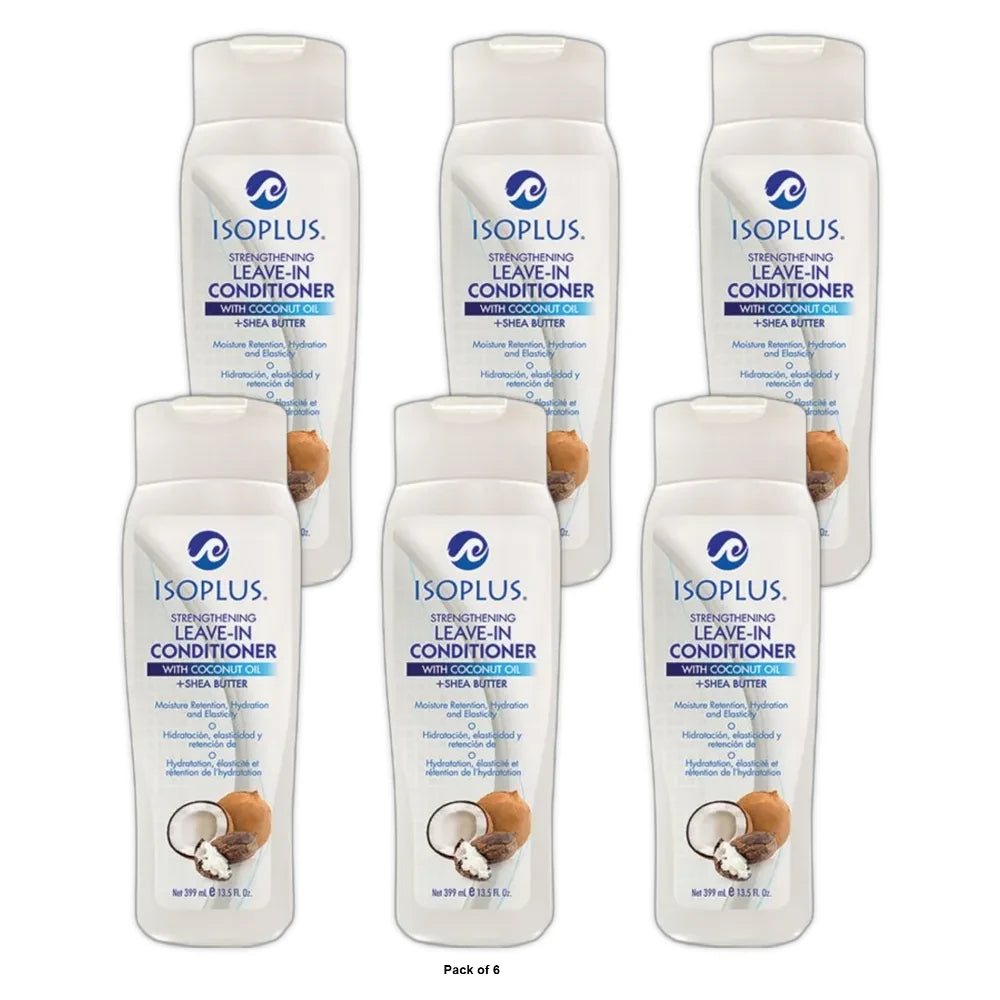 ISOPLUS - Strengthening Leave-In Conditioner With Coconut Oil 13.5. Oz (Pack of 6)