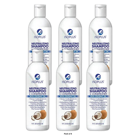 Isoplus Neutralizing Shampoo with Coconut Oil 16 oz. All Hair Types (Pack of 6)