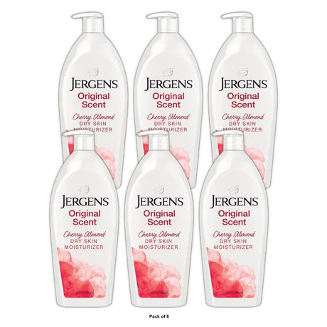 Jergens Original Scent with Cherry Almond Essence Dry Skin Moisturizer, Long Las 32. Oz (Pack of 12)