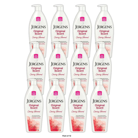 Jergens Original Scent with Cherry Almond Body Lotion Dry Skin Body Moisturizer 26.5. Oz (Pack of 6)
