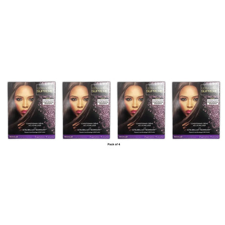 Ultra Sheen Supreme No Lye Relaxer Conditioning Hair Creme Regular 2 Kit Value (Pack of 4)