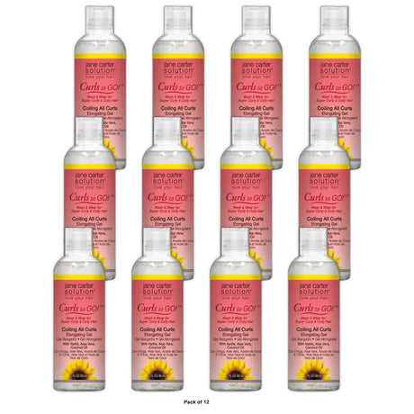 Jane Carter Solution Curls To Go Coiling All Curls Elongating Gel 2 Fl Oz (Pack of 12)