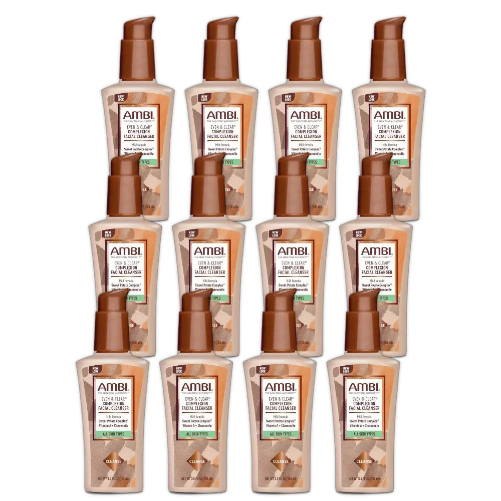 AMBI Skin Care Even & Clear Complexion Facial Cleanser 3.5. Oz (Pack of 12)