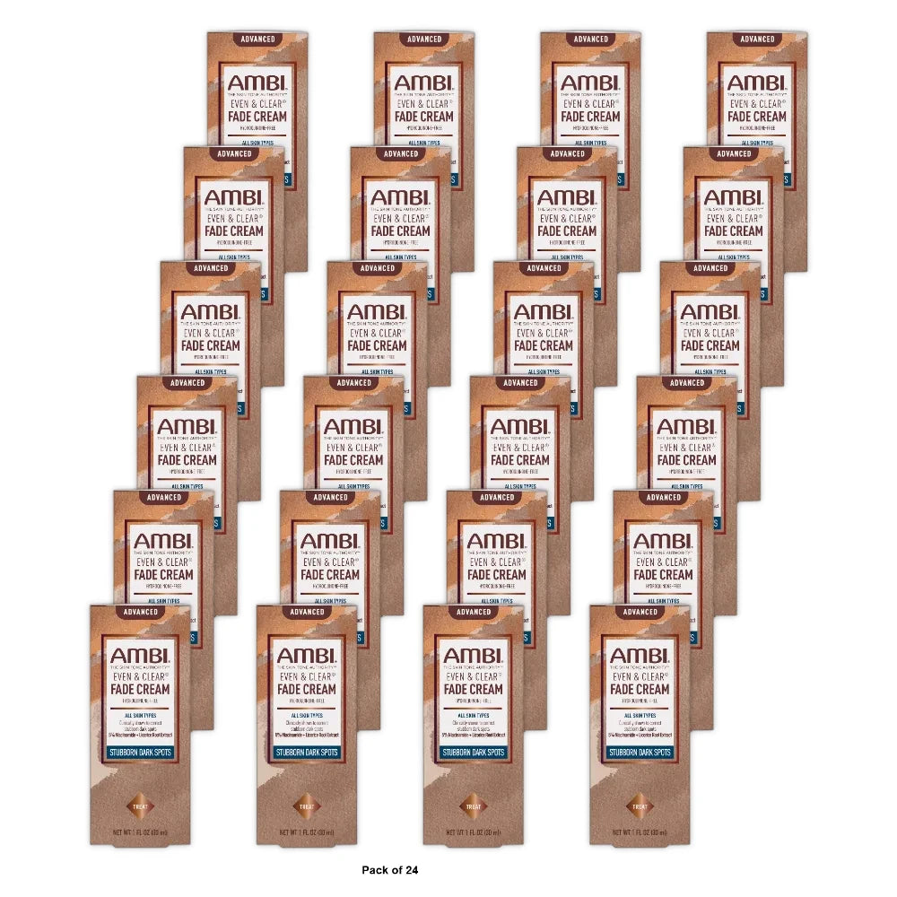 Ambi Even & Clear Advanced Fade Cream Hydroquinone-free Stubborn Dark Spot Cor 1. Oz (Pack of 24)