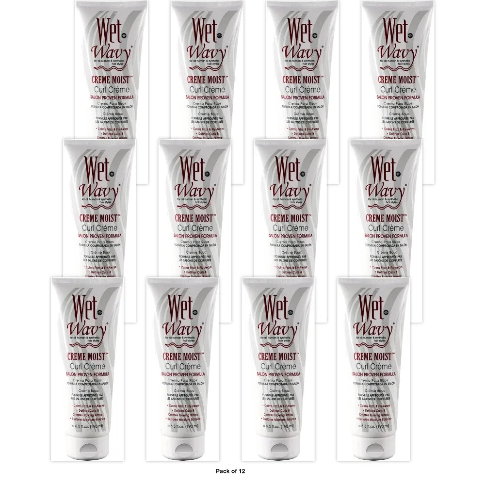 Bonfi Natural - Wet N Wavy Creme Moist Curl Creme 6.5. Oz (Pack of 12)