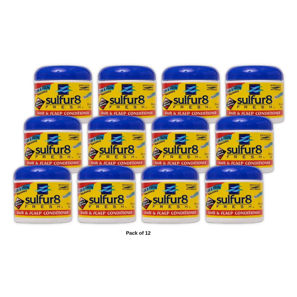Sulfur 8 Fresh Medicated Anti-dandruff Hair & Scalp Conditioner 3.8 oz net (Pack of 12)