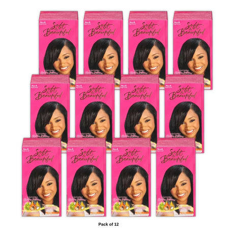 Soft & Beautiful Super No-Lye Ultimate Conditioning Relaxer System Kit for Coar (Pack of 12)
