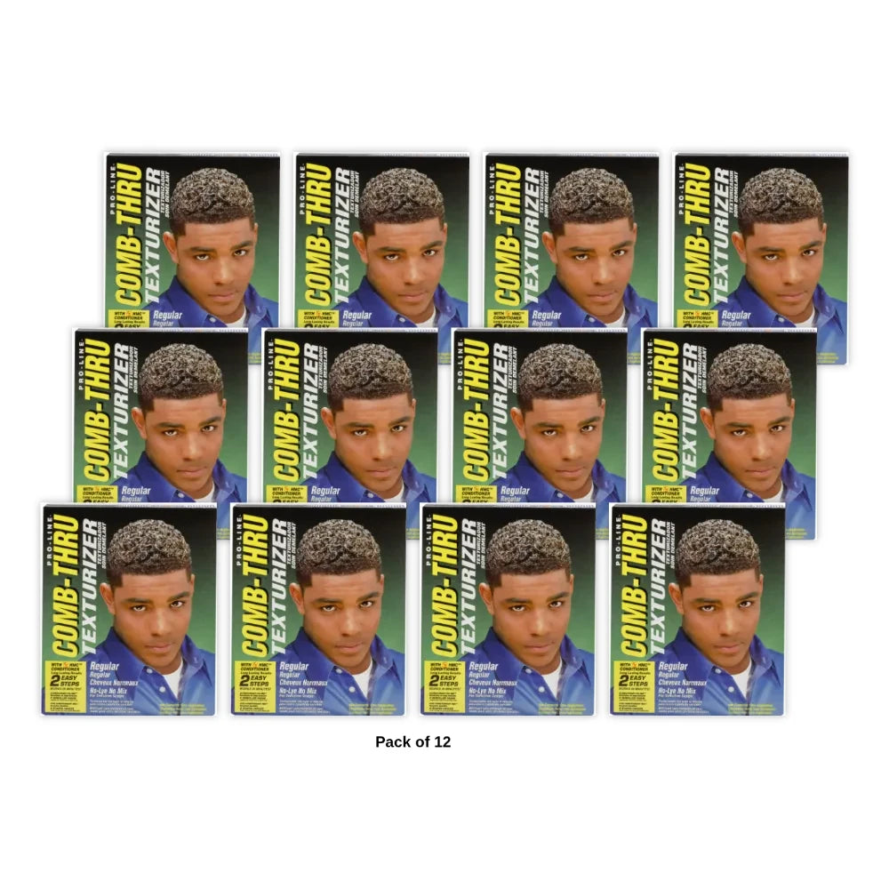 Pro Line II Men s Regular Comb-Thru Texturizer Kit for Sensitive Scalps All Hair (Pack of 12)