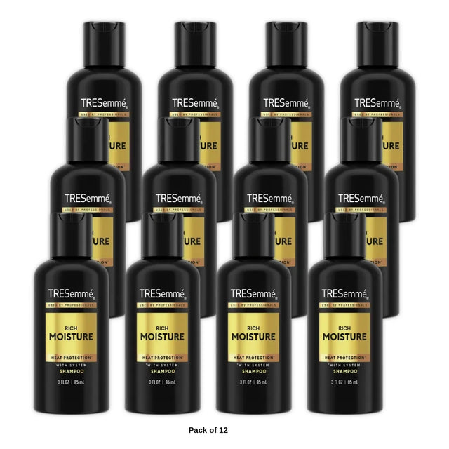 Tresemme Rich Moisture Hydrating Shampoo with Pro Style Technology 3 oz (Pack of 12)