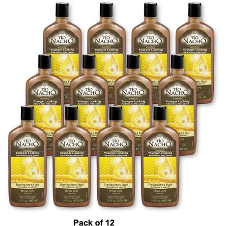 Tio Nacho Younger Looking Shampoo Revitalizes Hair With Royal Jelly 14Oz (Pack of 12)