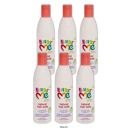 Just for Me Natural Hair Milk Oil Hydrate & Protect Leave-In Conditioner 10 Oz (Pack of 6)