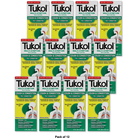 Tukol Adult Maximum Strength Multi Symptom Cold Syrup 4Oz (Pack of 12)