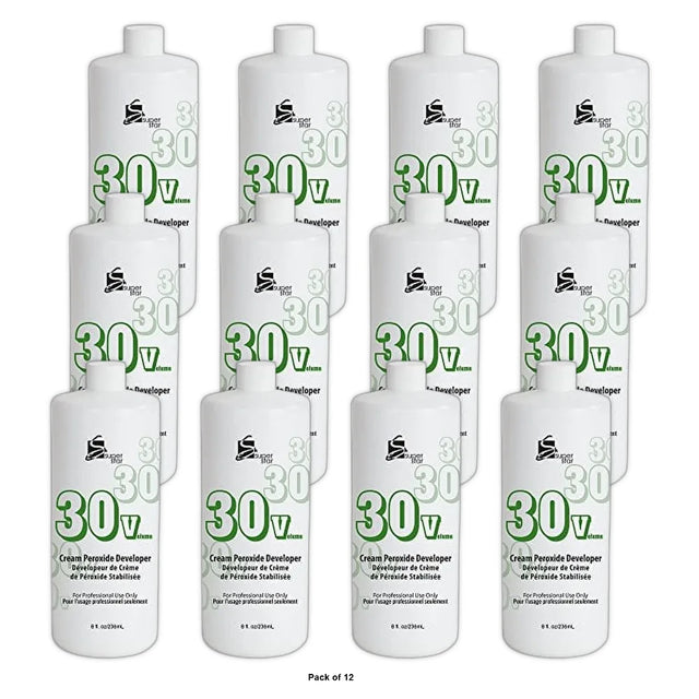 Superstar Stabilized Cream Peroxide Developer 30V HC-50305 8 oz (Pack of 12)