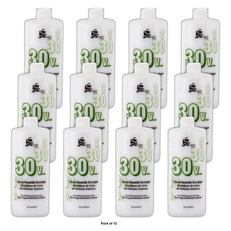 Superstar Stabilized Cream Peroxide Developer 30V HC 32 oz (Pack of 12)