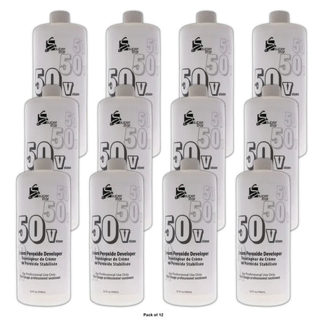 Marianna Super Star 50 Volume Cream Peroxide Developer 32 oz Cream (Pack of 12)