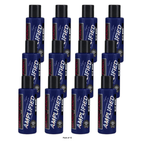 MANIC PANIC Blue Moon Hair Color - Amplified - Semi-Permanent Hair Dye - Bright (Pack of 6)