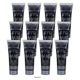 MANIC PANIC Raven Black Hair Color Gel - Dye Hard - Temporary Washable Black Ha 1.66 Oz (Pack of 12)