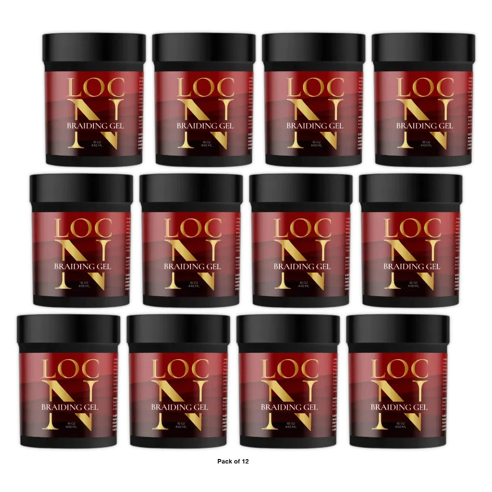 Loc N Braiding Gel 16 Oz Hair Care (Pack of 12)