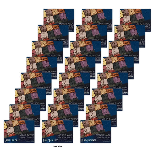 Black Radiance Brilliant Effects Eye Shadow Palette - Midnight Magic - 0.38oz (Pack of 48)