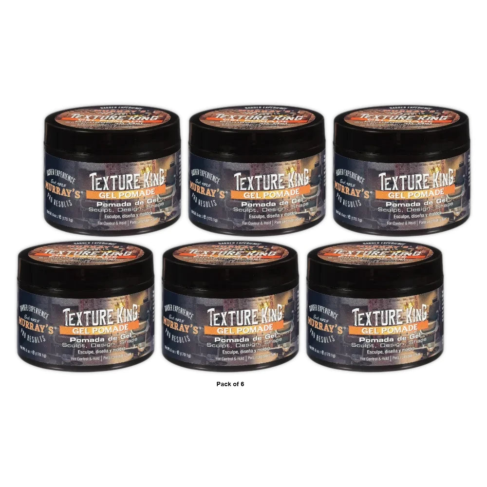 Murray s Texture King Gel Pomade . All Hair Types Textured Hair 6 oz (Pack of 6)