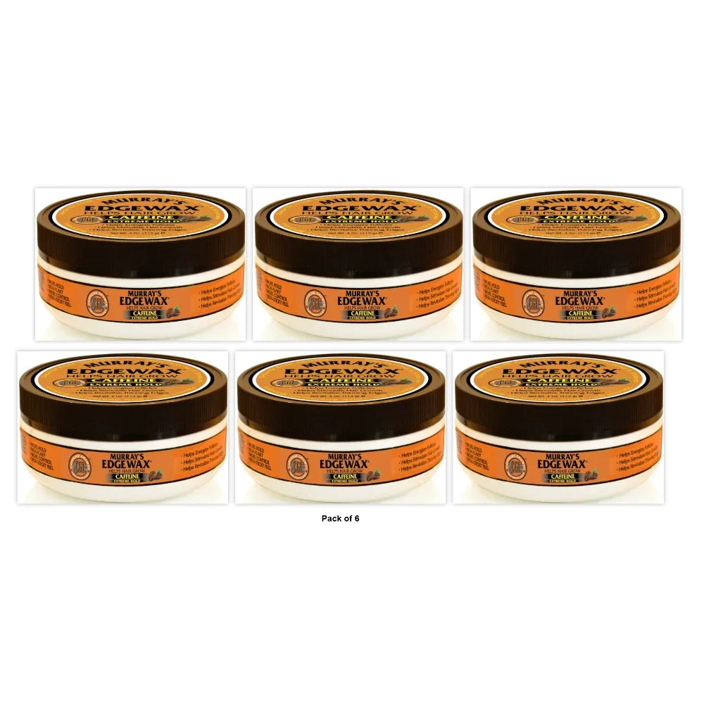 Murray s Caffeine Edgewax Extreme Gel 4 oz. Unisex Scalp Care Conditioning (Pack of 6)