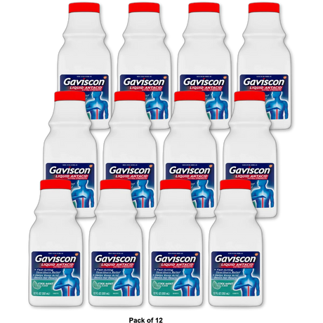 Gaviscon Extra Strength Liquid Relieves Heartburn 12Oz (Pack of 12)