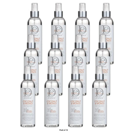 Design Essentials Coconut and Monoi Water 8 oz. Curl Refresher Moisturizing Un (Pack of 12)