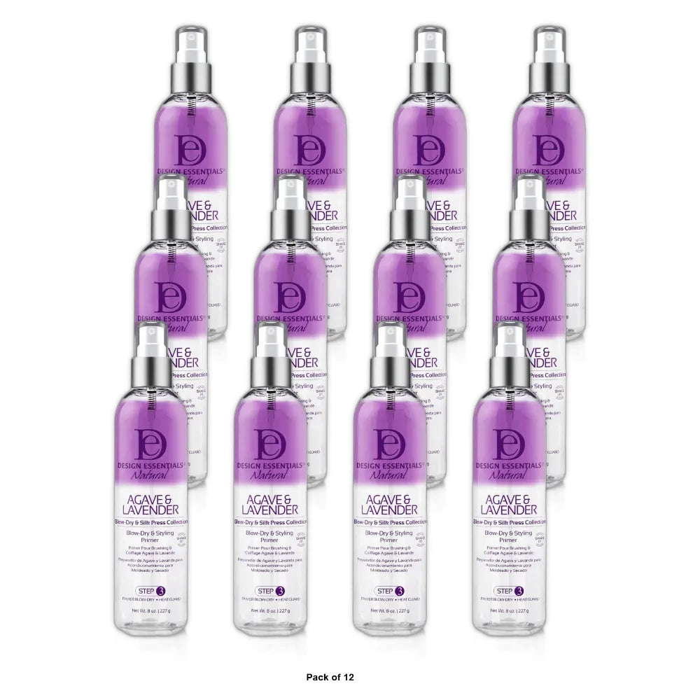 Design Essentials Agave & Lavender Blow-Dry & Style Primer Unisex 8 Oz (Pack of 12)