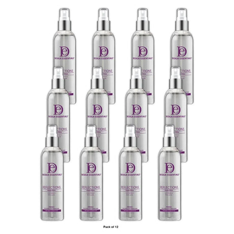 Design Essentials Reflections Liquid Shine Humidity-Resistant Hair Polish Spray, 4 Oz (Pack of 12)