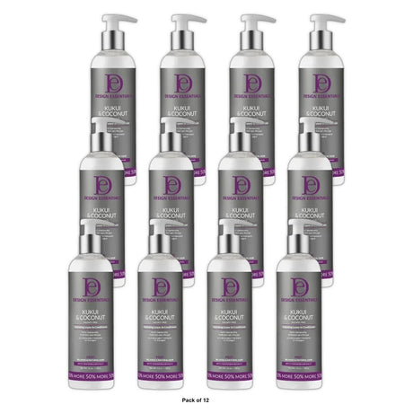 Design Essentials Kukui & Coconut Hydrating Leave-In Conditioner 12 oz - (Pack of 12)
