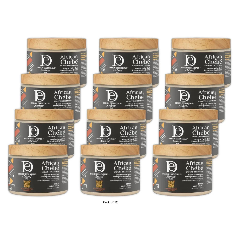 Design Essentials Chebe Braid & Twist-Out Styling Hair Pomade Creme 12 oz - (Pack of 12)